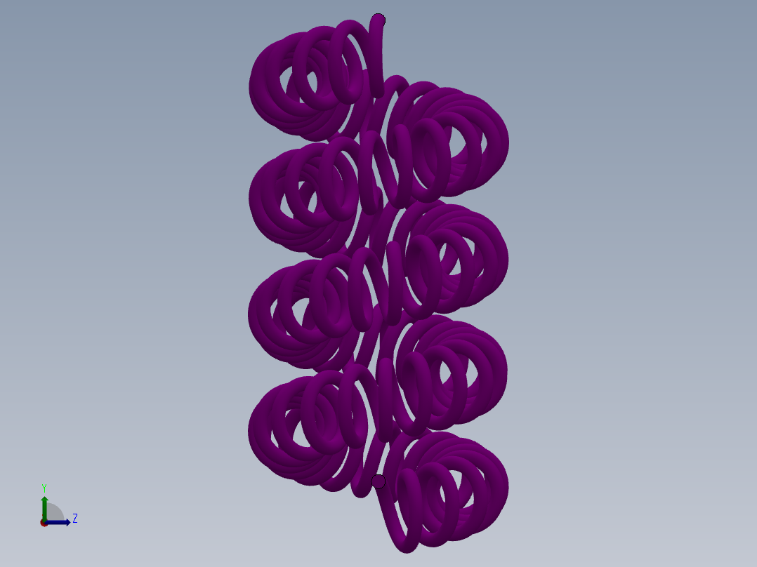 异形弹簧3D模型左视图
