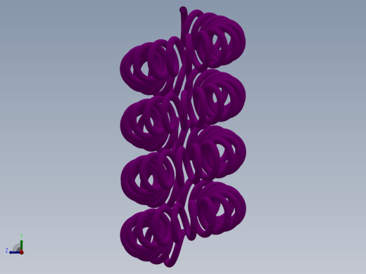 异形弹簧3D模型右视缩略图
