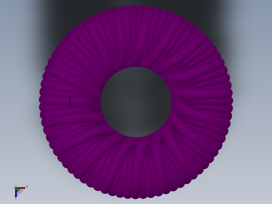 异形弹簧3D模型俯视图