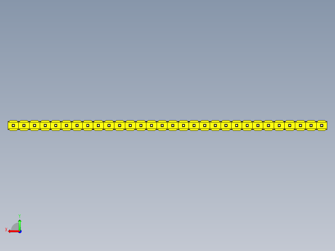 彩色公头100mil（2.54mm）系列-DS1021_yellow_1x30p_100mil_Type1_rev1.0后视图