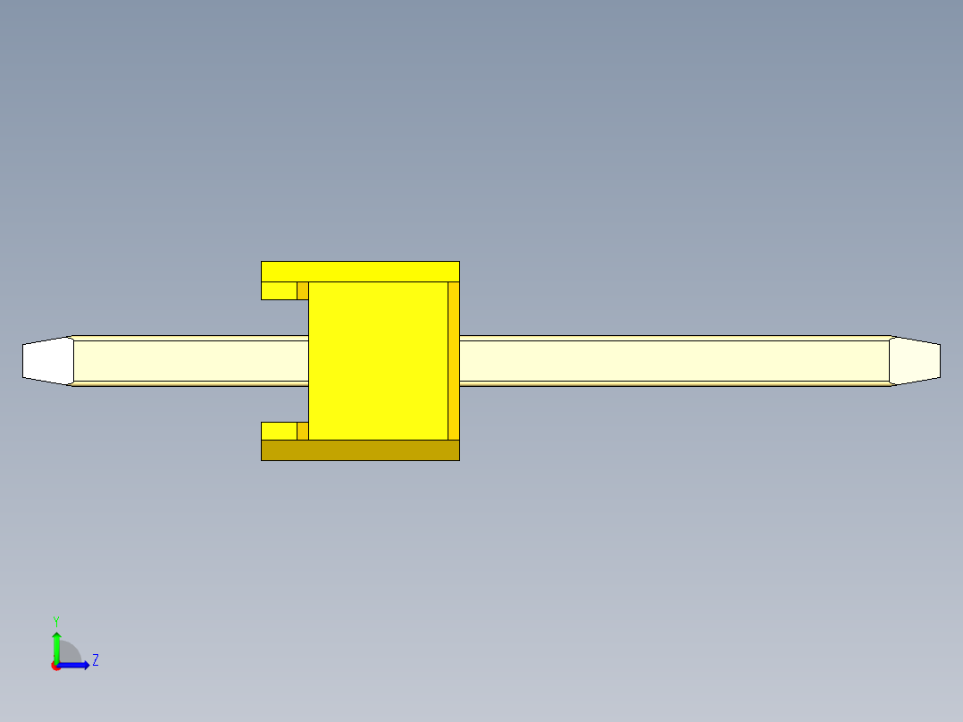 彩色公头100mil（2.54mm）系列-DS1021_yellow_1x30p_100mil_Type1_rev1.0左视图
