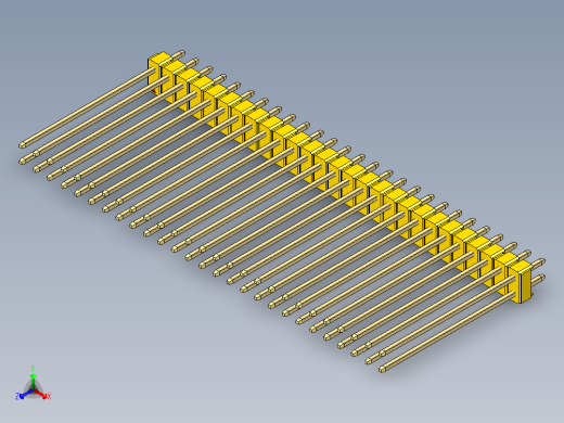 彩色公头100mil（2.54mm）系列-DS1021_yellow_2x27p_100mil_Type43_rev1.0