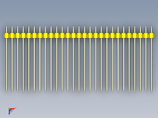 彩色公头100mil（2.54mm）系列-DS1021_yellow_2x27p_100mil_Type43_rev1.0俯视缩略图