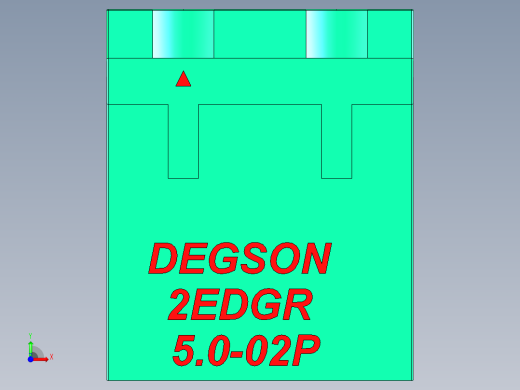 DEGSON 2EDG 系列 5.0mm 可插拔接线端子组-2EDGR-5.0-02P-14-00AH前视缩略图