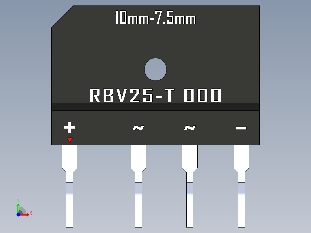 桥式整流器-RBV25-T前视图