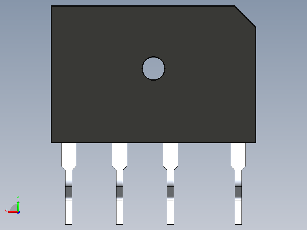 桥式整流器-RBV25-T后视图