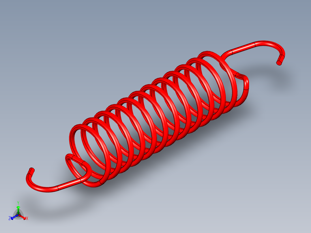 弹簧正等轴测图