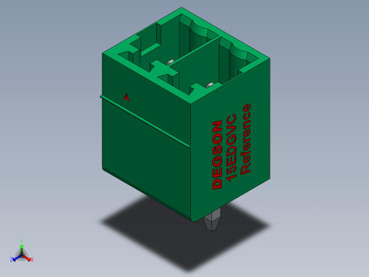 DEGSON 15EDG 系列 3.5mm 插拔式接线端子 FullPack-15EDGVC-3.5-xxP-14-00AH正等轴测缩略图