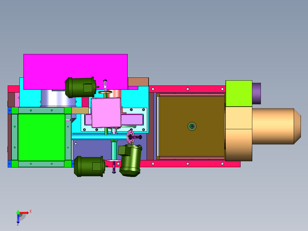 立式冷冻超细中药研磨机俯视图