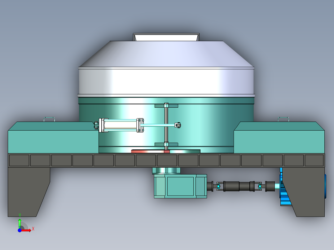 行星式轮碾搅拌机前视图
