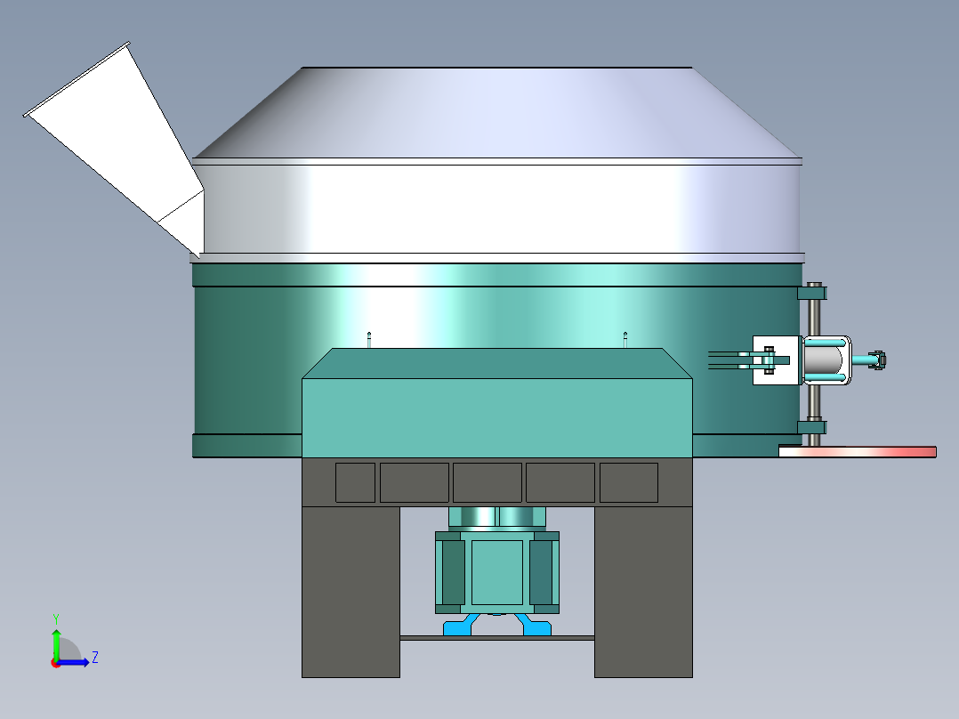 行星式轮碾搅拌机左视图