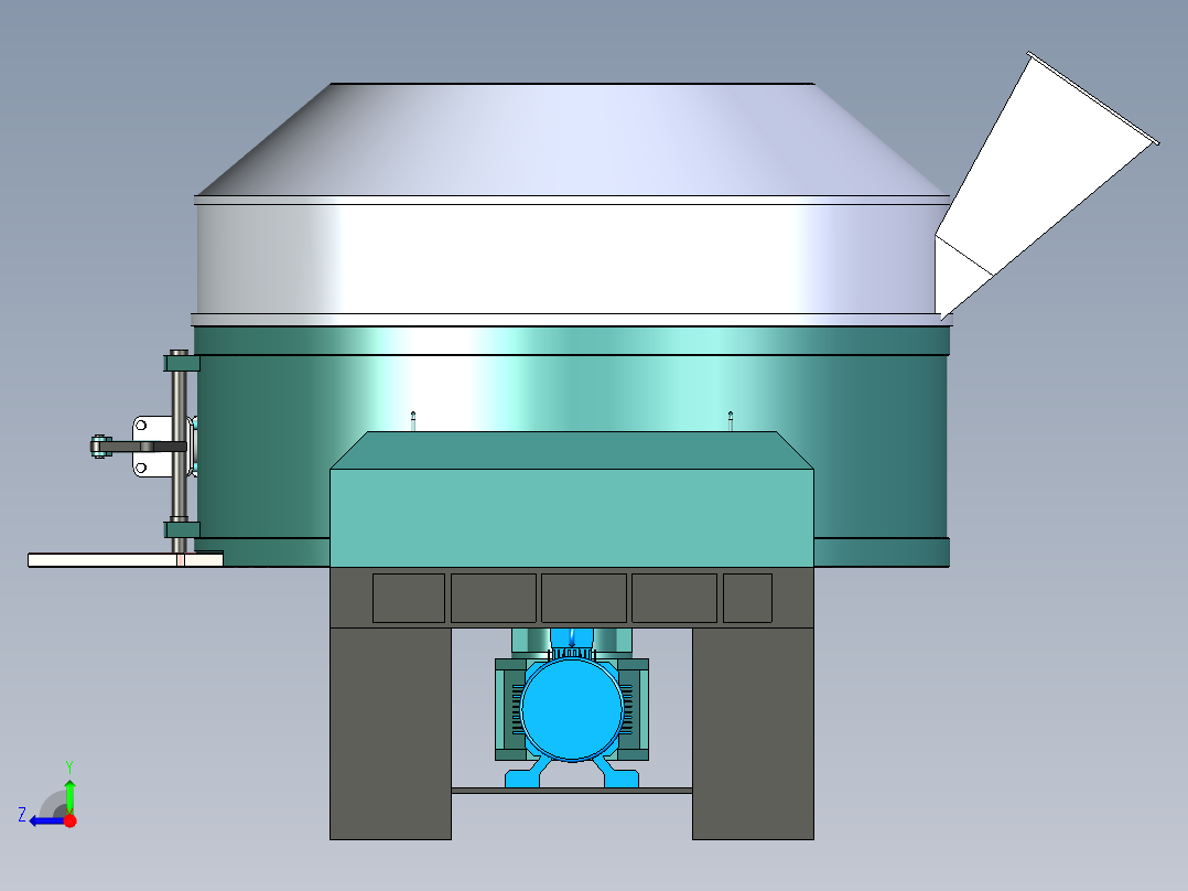 行星式轮碾搅拌机右视图