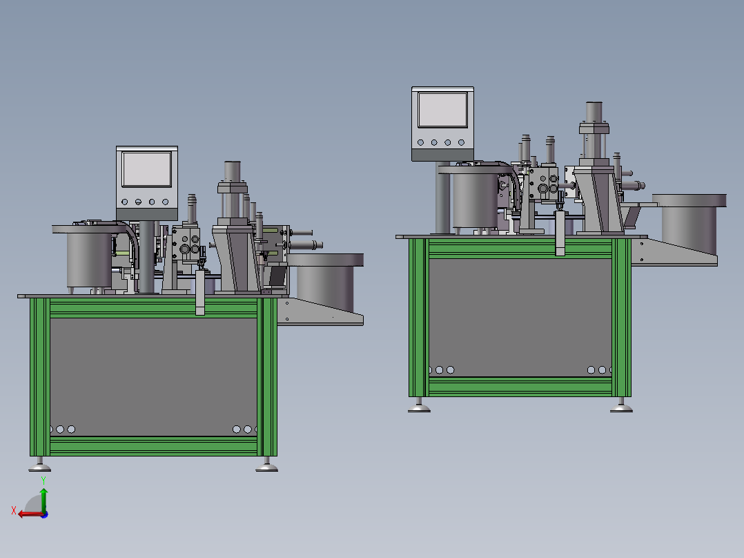 铆银钉机铆端子机后视图