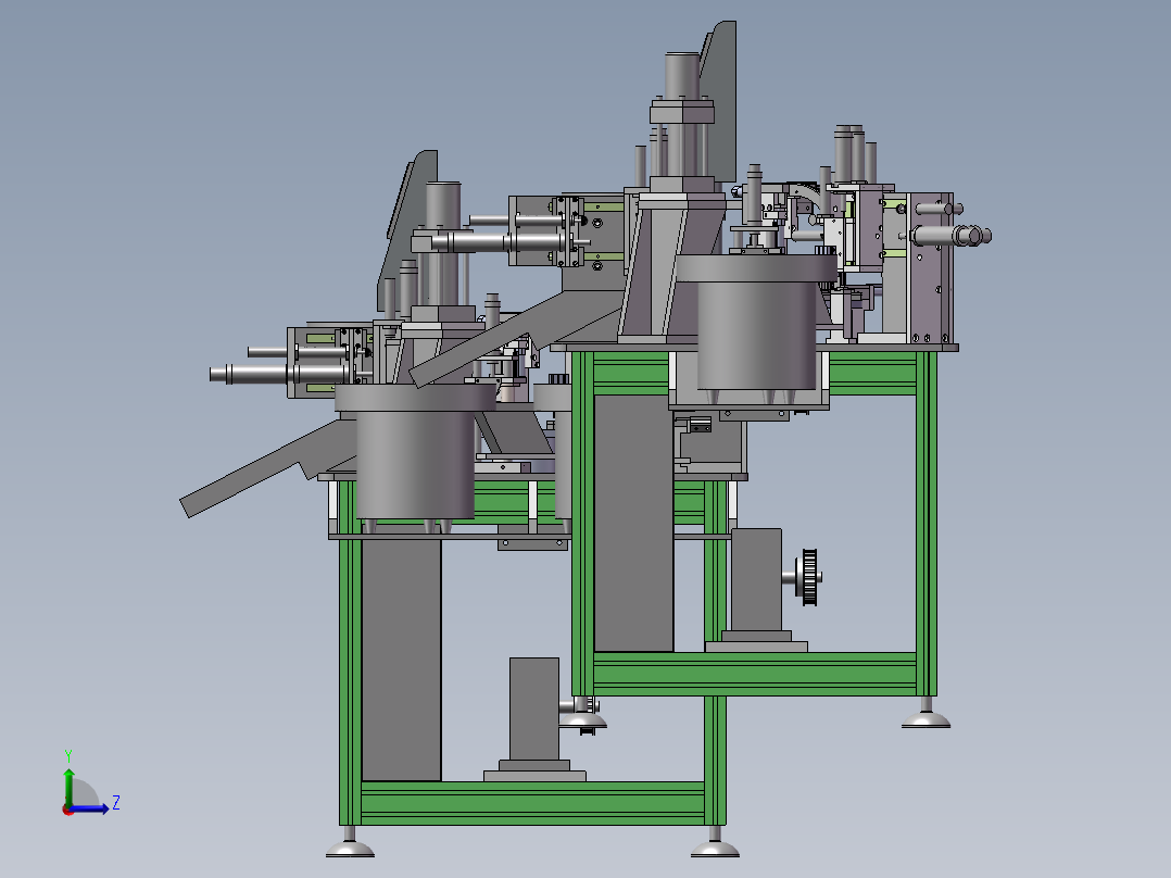 铆银钉机铆端子机左视图