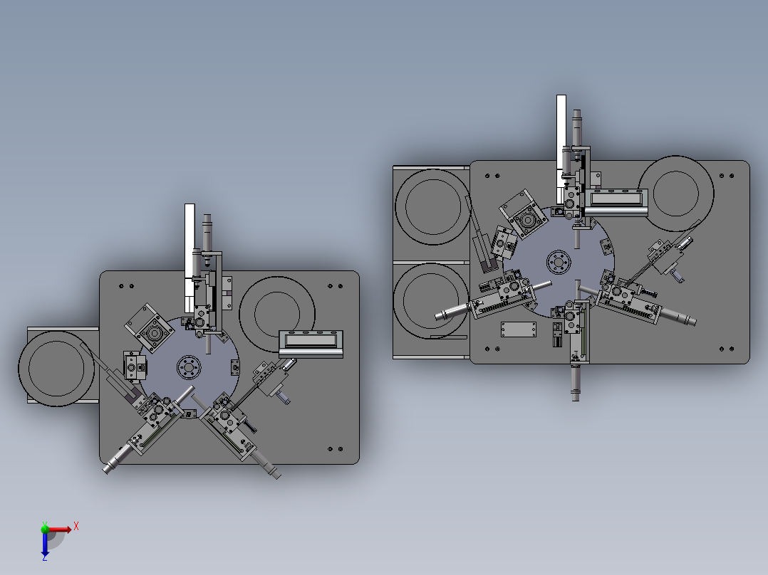铆银钉机铆端子机俯视图