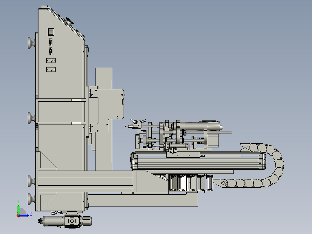 双轴自动锁螺丝机左视图