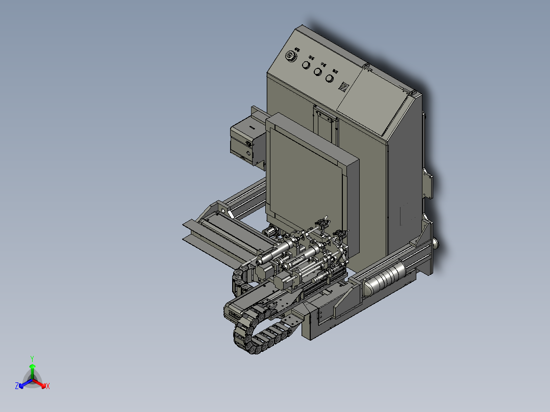 双轴自动锁螺丝机正等轴测图