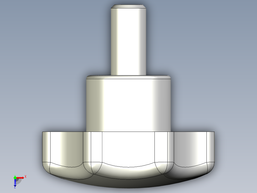 星型把手(塑膠)1081,1082,1083,1084-3D多系列多零件图纸模型俯视图