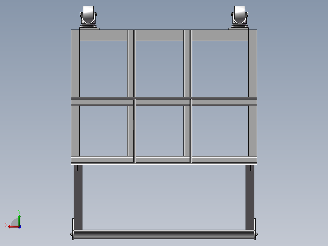 运货手推车后视图