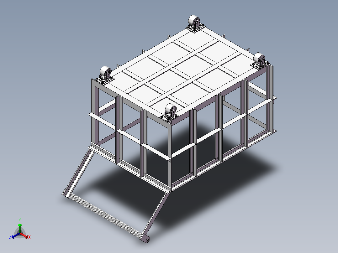 运货手推车正等轴测图