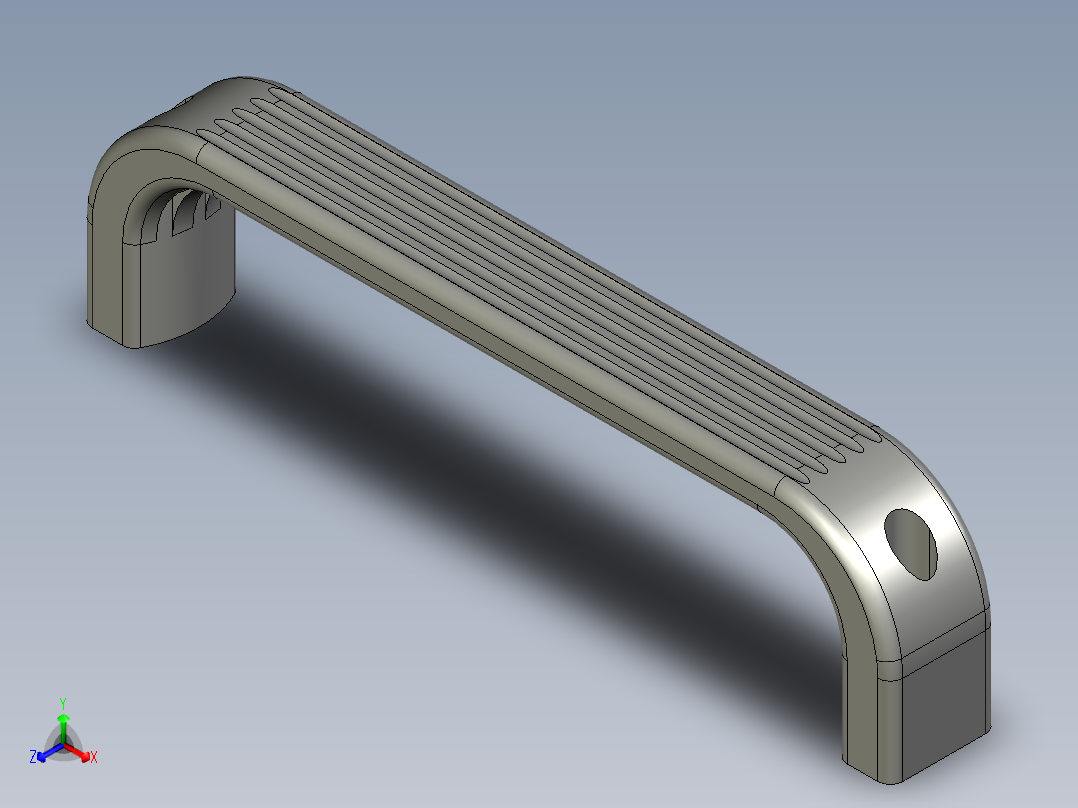 型材-KJN LARGE STRAP HANDLE 3842518767正等轴测图