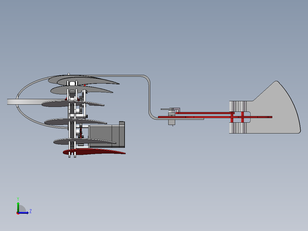 仿生扑翼飞行器三维SW模型=1144225==200左视图