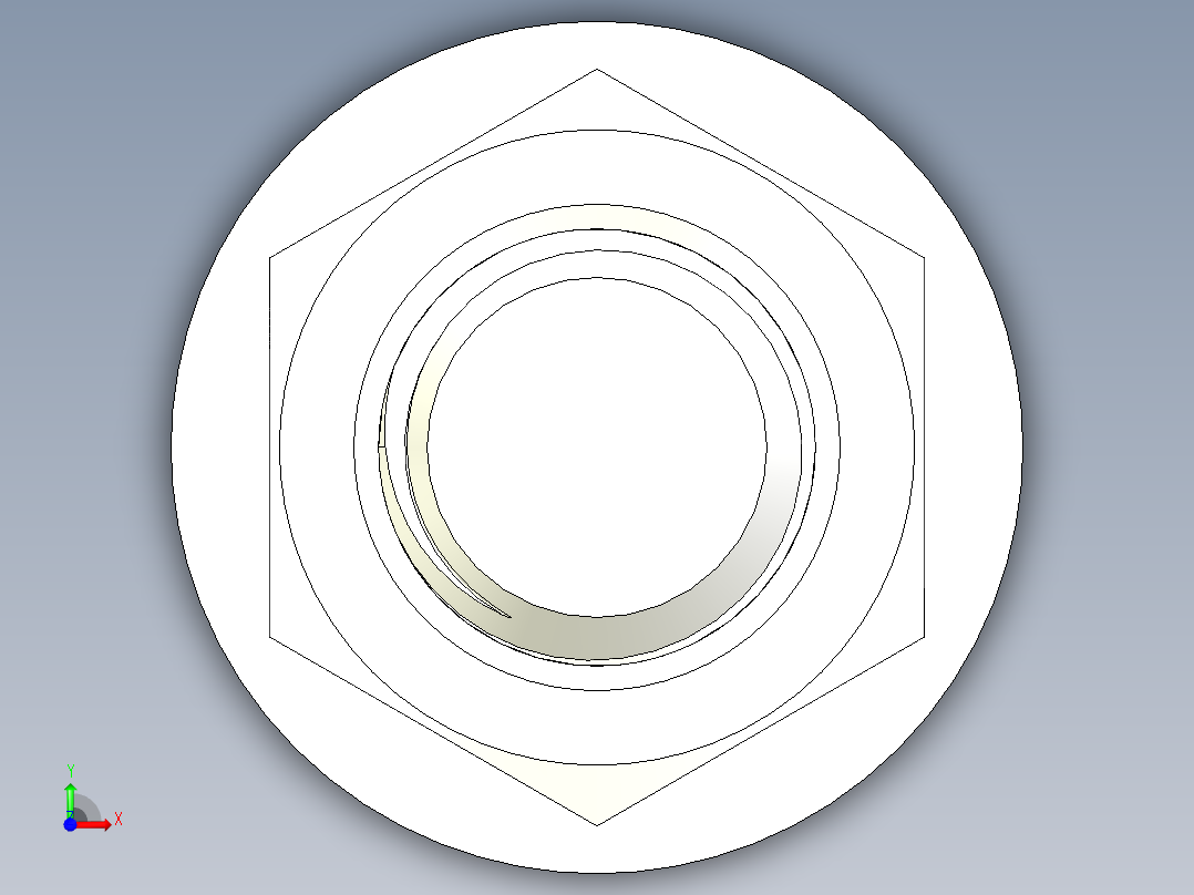 螺栓和六角螺母-1 12 - 6 UNC前视图