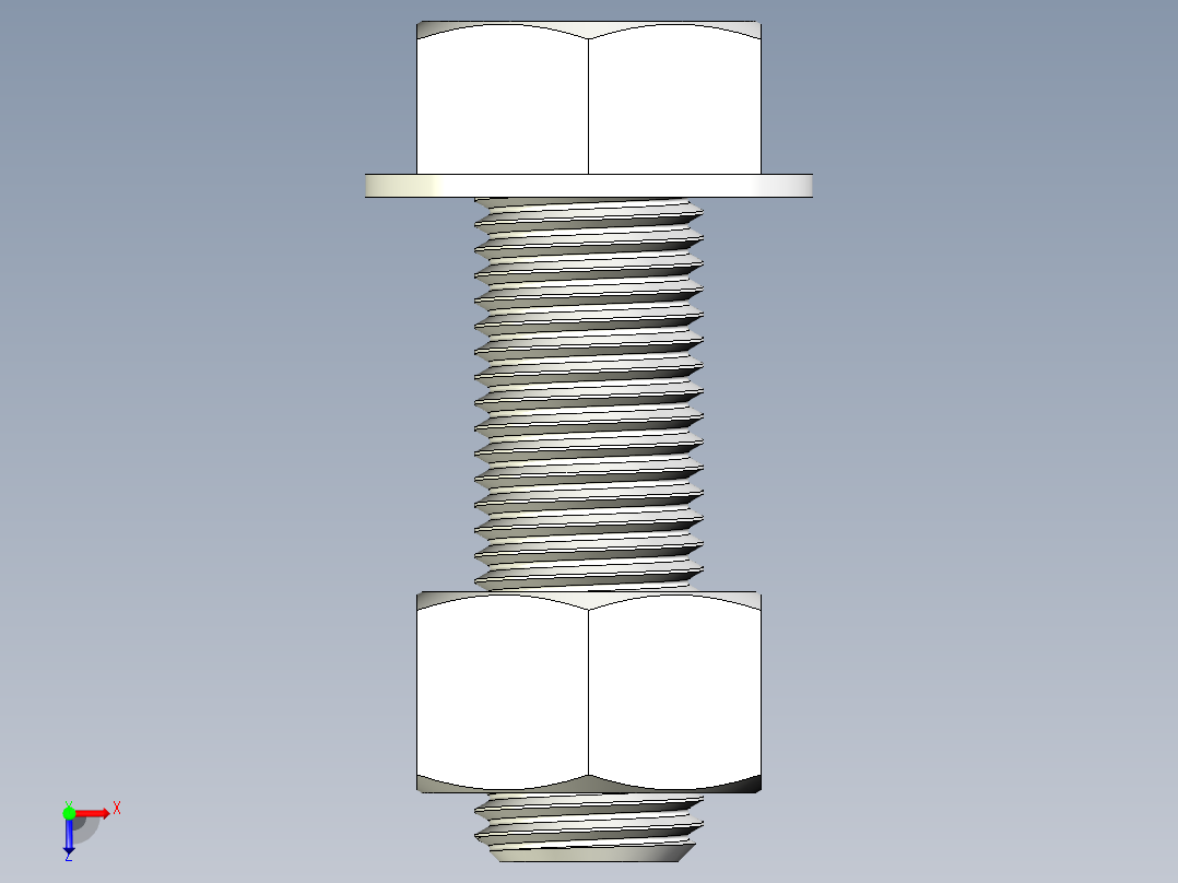 螺栓和六角螺母-1 12 - 6 UNC俯视图