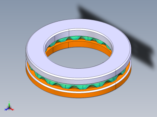 平面推力球轴承51106正等轴测缩略图