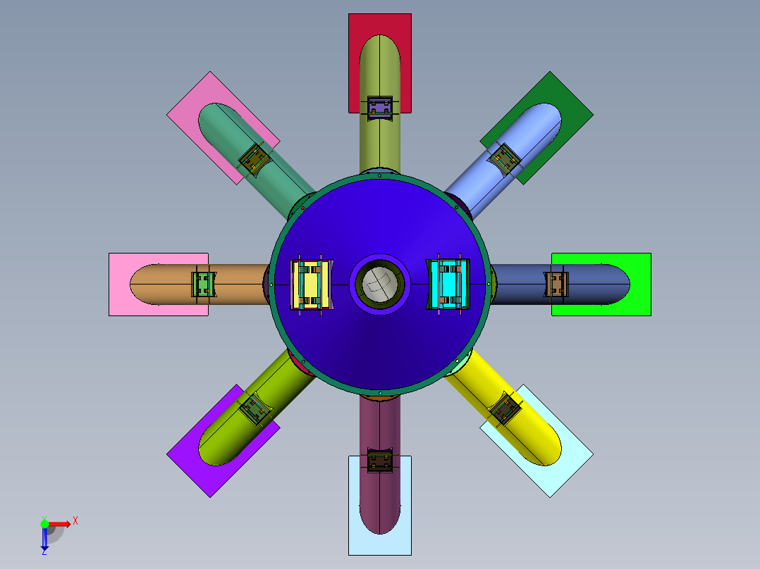 管道电动旋转式分配器俯视图