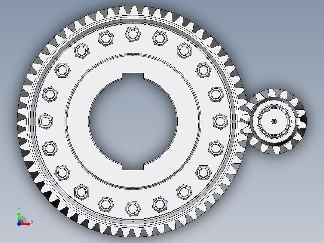 齿轮啮合 (114)前视图