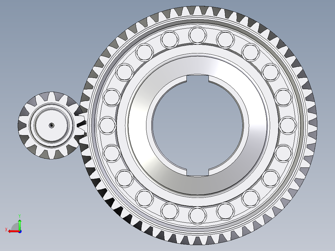 齿轮啮合 (114)后视图