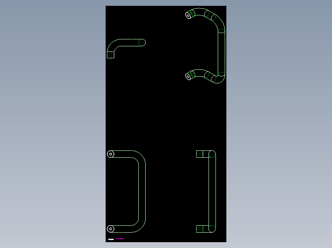 取手(不銹鋼)ER(D)-2D多系列多零件图纸模型