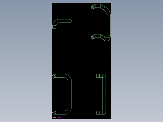 取手(不銹鋼)ER(D)-2D多系列多零件图纸模型