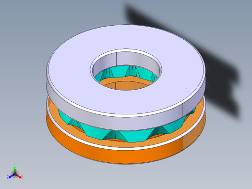 平面推力球轴承51304正等轴测缩略图