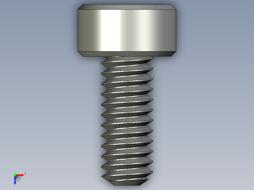 M2-M2 x 0.4mm Thread 5mm LONG SOCKET HEAD CAP SCREW.STEP俯视缩略图