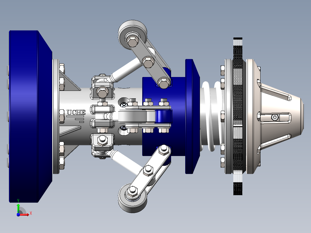 超声波管道检测工具前视图