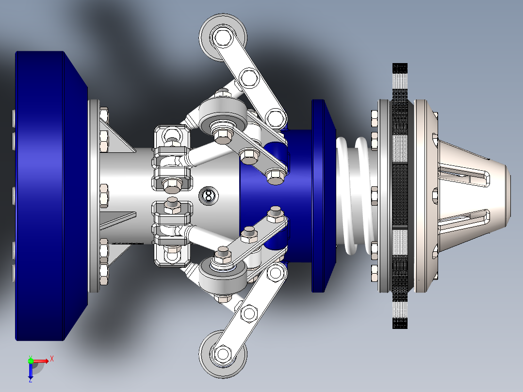 超声波管道检测工具俯视图