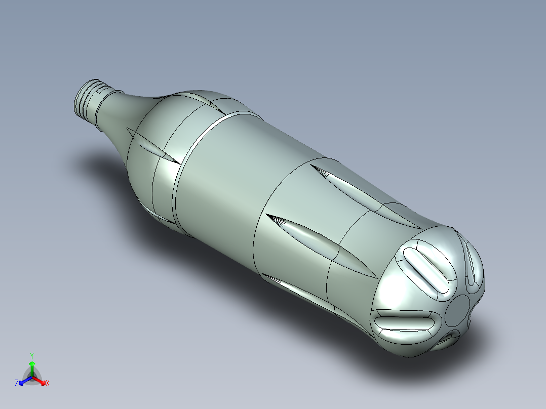 可乐瓶正等轴测图