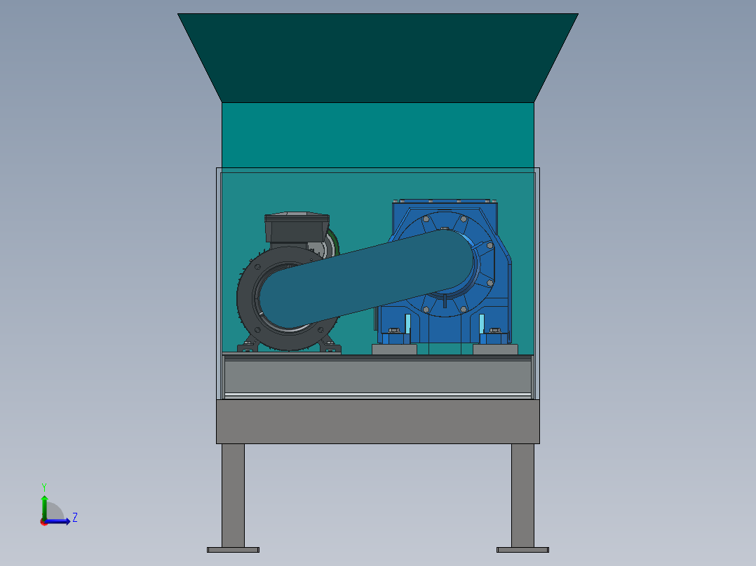 齿辊式破碎机左视图