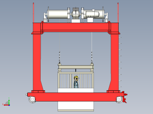 竖井起重机龙门吊后视缩略图
