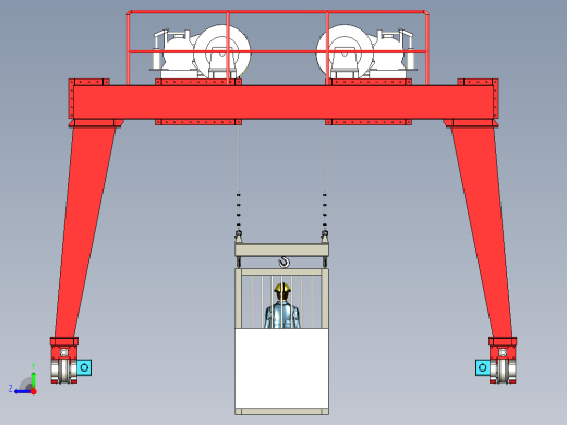 竖井起重机龙门吊右视缩略图