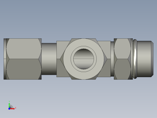 卡套式工业通用硬管接头10_r5bu-s前视缩略图