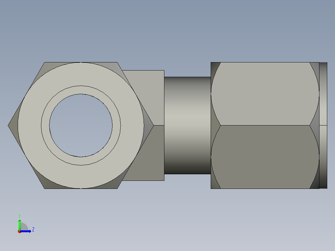 卡套式工业通用硬管接头10_r5bu-s左视图