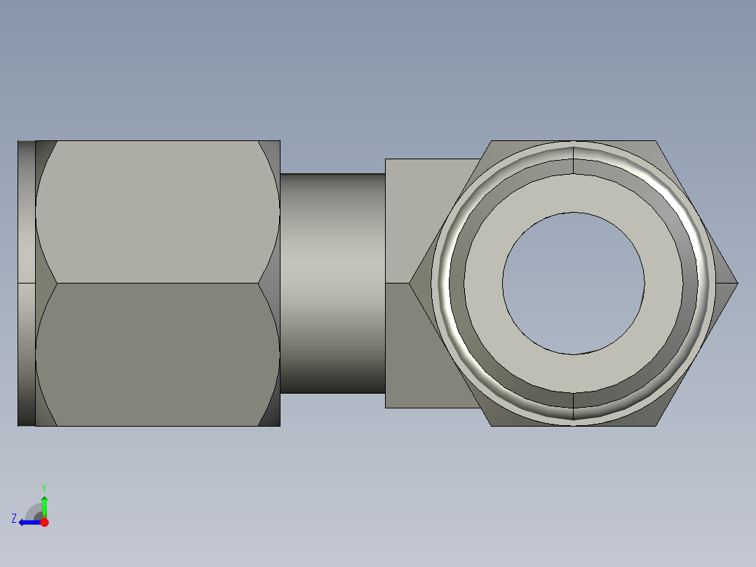 卡套式工业通用硬管接头10_r5bu-s右视图