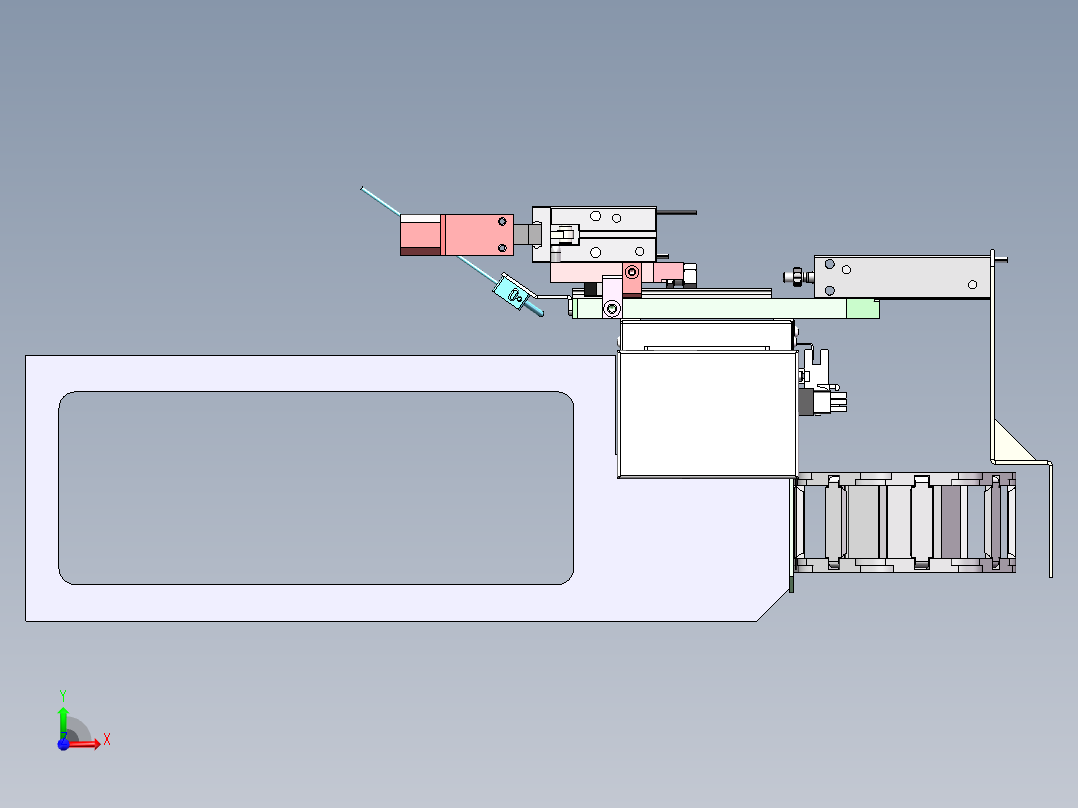 直线移载模组前视图