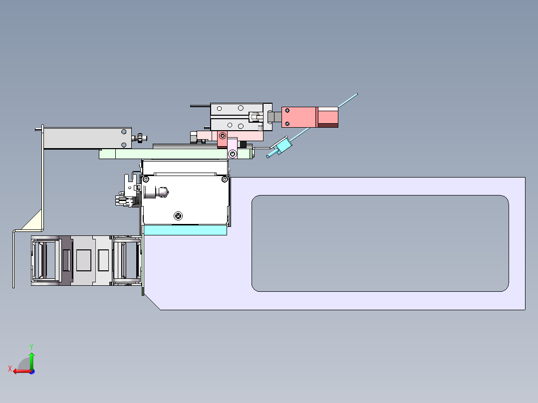 直线移载模组后视图