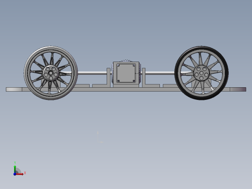 四轮小车底盘三维模型1290576前视缩略图