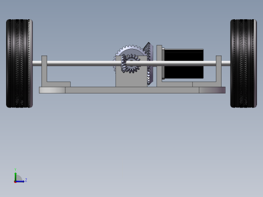 四轮小车底盘三维模型1290576左视缩略图