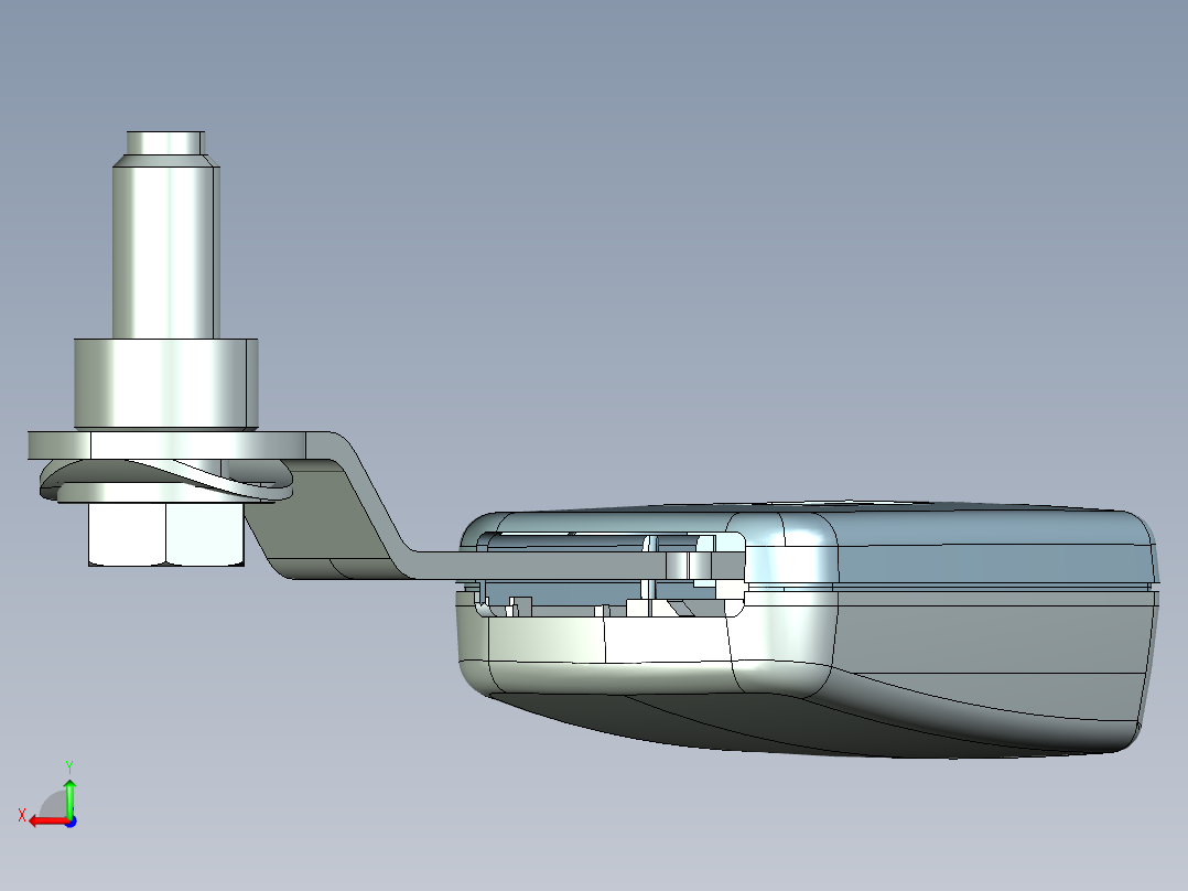 安全带锁扣后视图